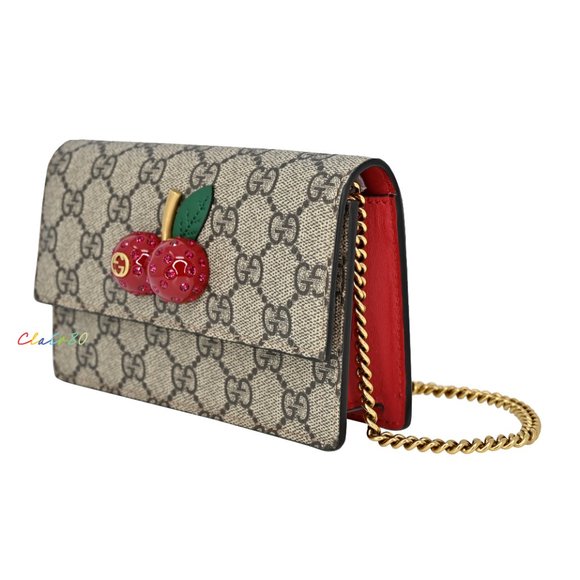 Gucci 481291 GG Supreme Mini Bag With Cherries